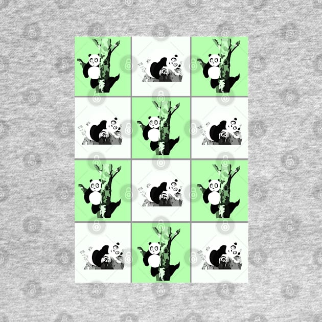 Pandas Checker - Green by adamzworld